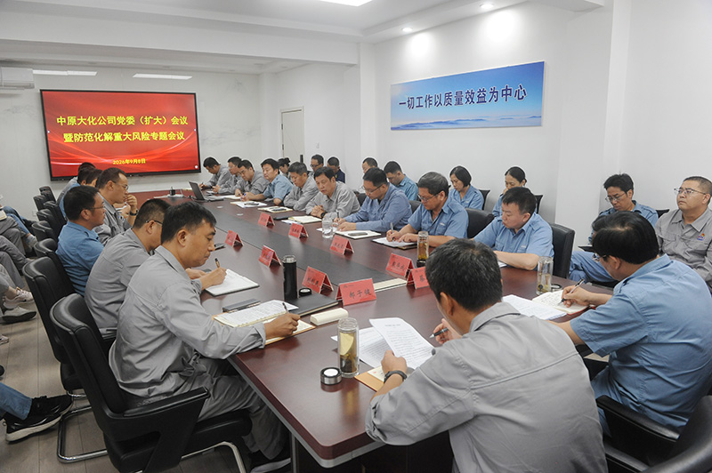 中原mansion88·明升官方网站召开党委（扩大）会议暨防备化解沉大风险专题会议 (1)